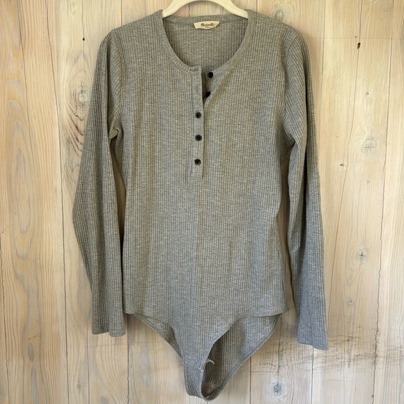 Madewell Tops - Madewell Ribbed Bodysuit Size L